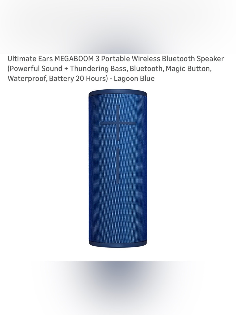 UE MEGABOOM 3 Portable Bluetooth Speaker - Lagoon Blue